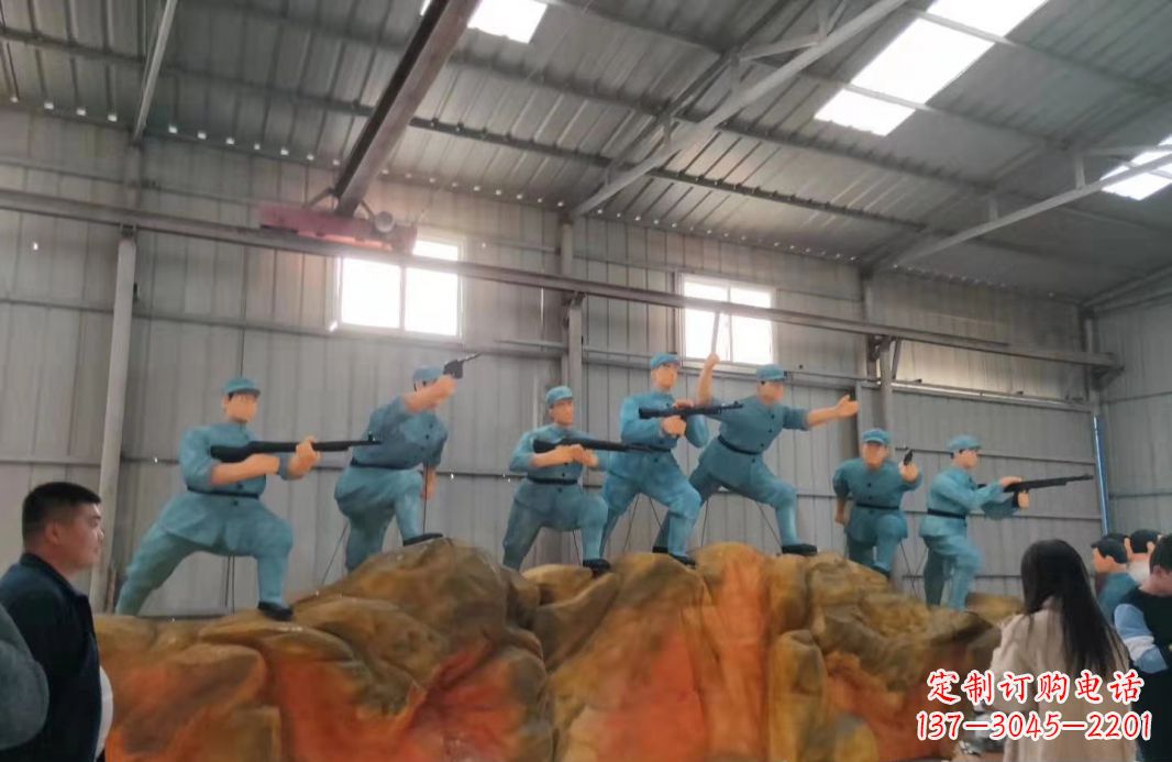 英雄雕塑:玻璃钢仿真抗战人物景观雕塑 英雄雕塑:玻璃钢仿真抗战人物景观雕塑
