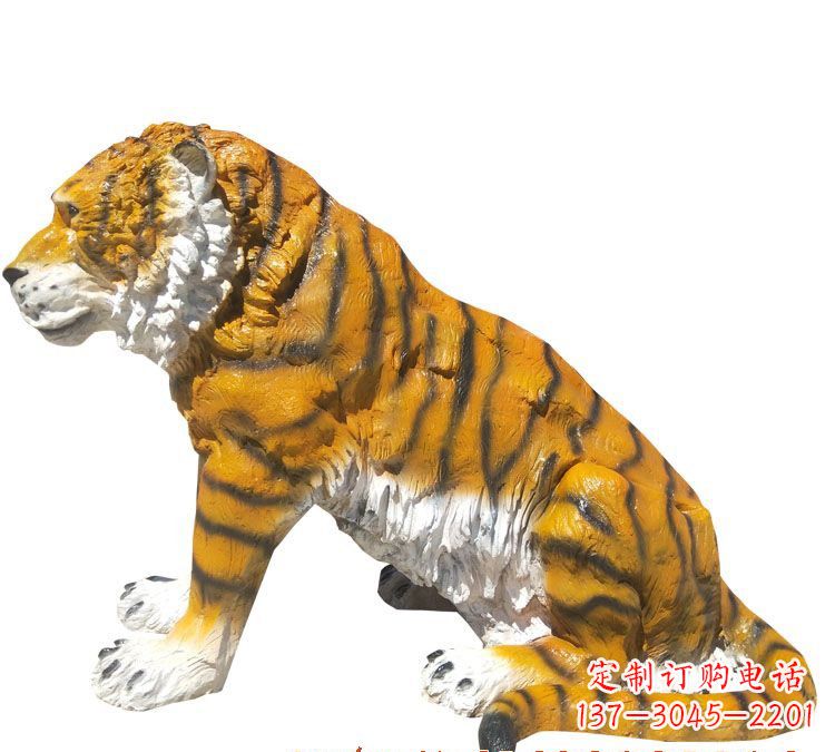 玻璃钢仿真老虎雕塑