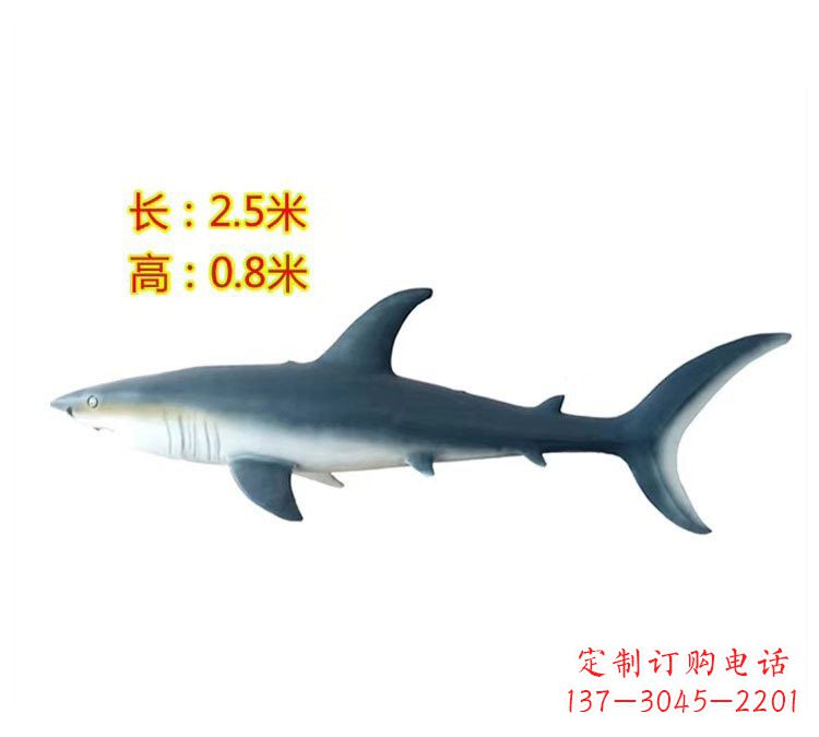 玻璃钢仿真鲨鱼雕塑