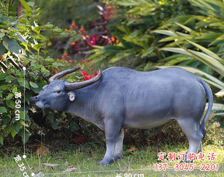 玻璃钢仿真水牛雕塑