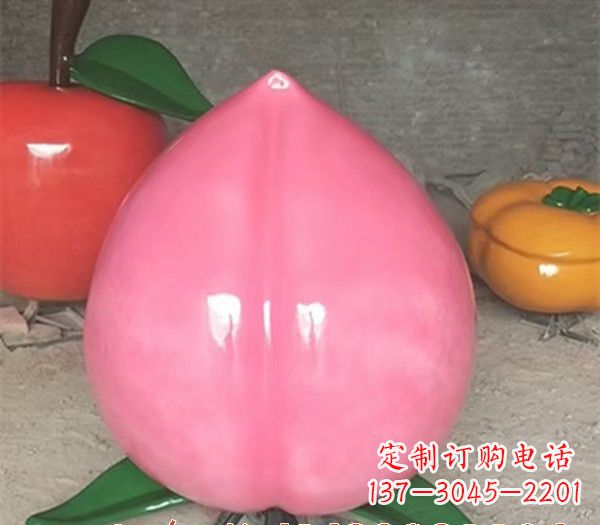 玻璃钢仿真桃子景观雕塑