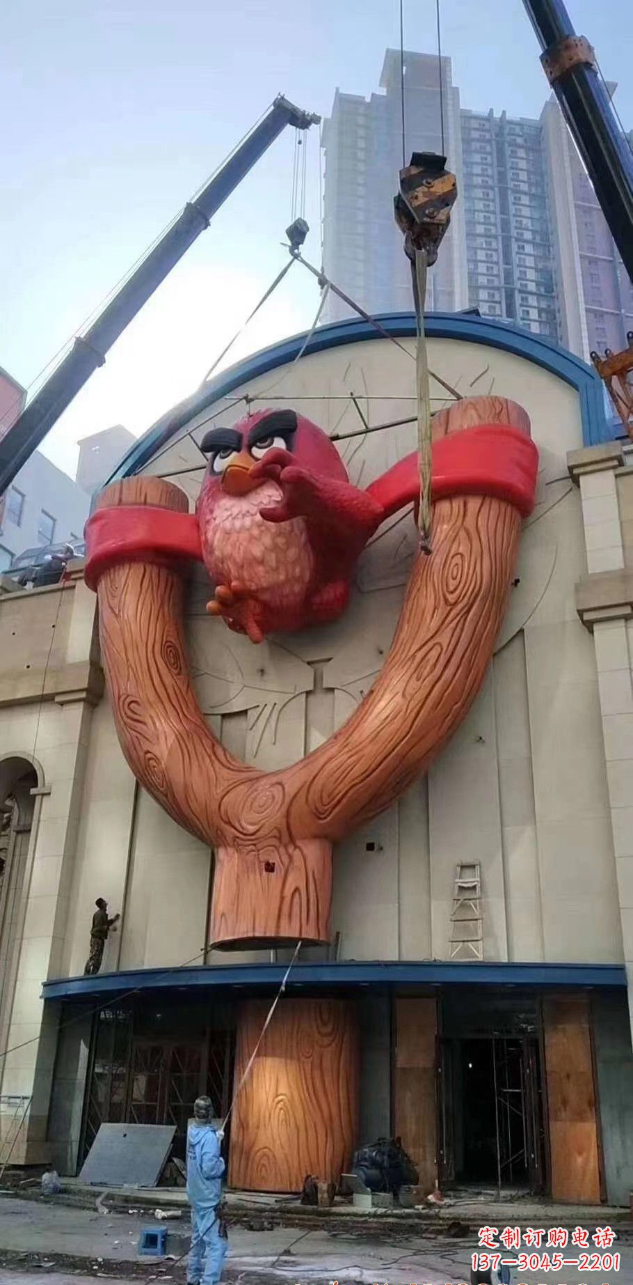 玻璃钢愤怒小鸟雕塑