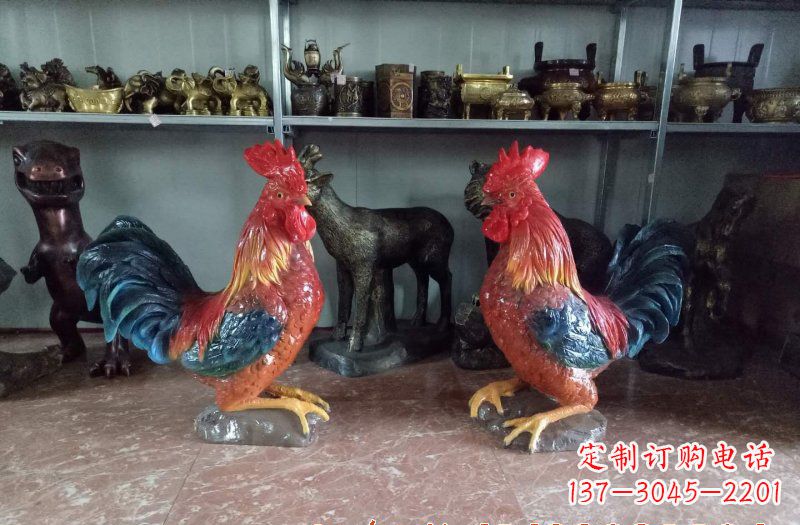 玻璃钢公鸡雕塑