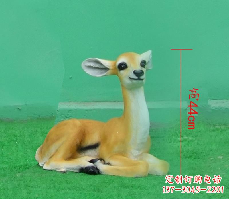 玻璃钢公园仿真动物羚羊雕塑