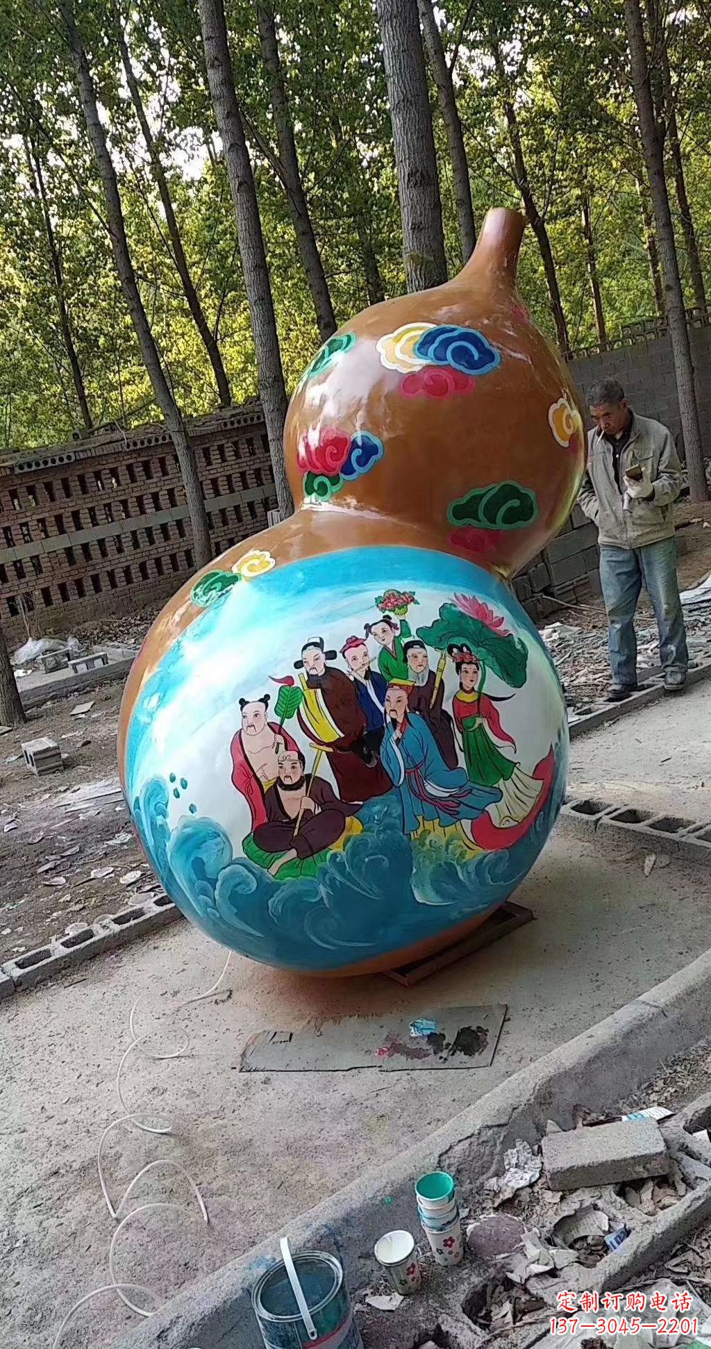玻璃钢公园仿真葫芦雕塑