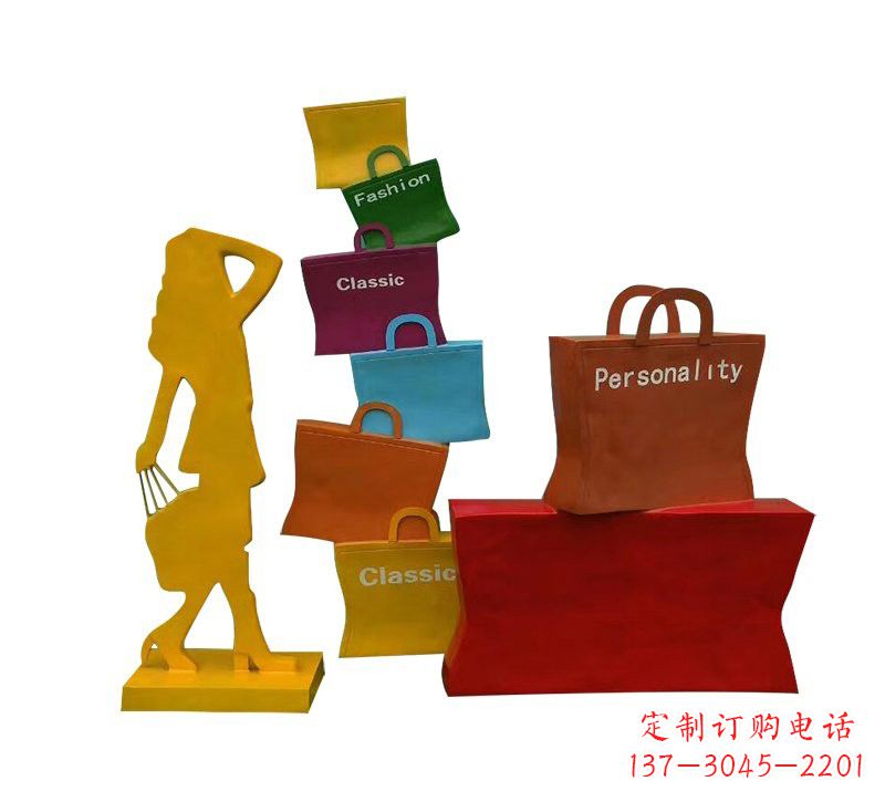 玻璃钢购物袋雕塑——极致艺术 玻璃钢购物袋雕塑——极致艺术