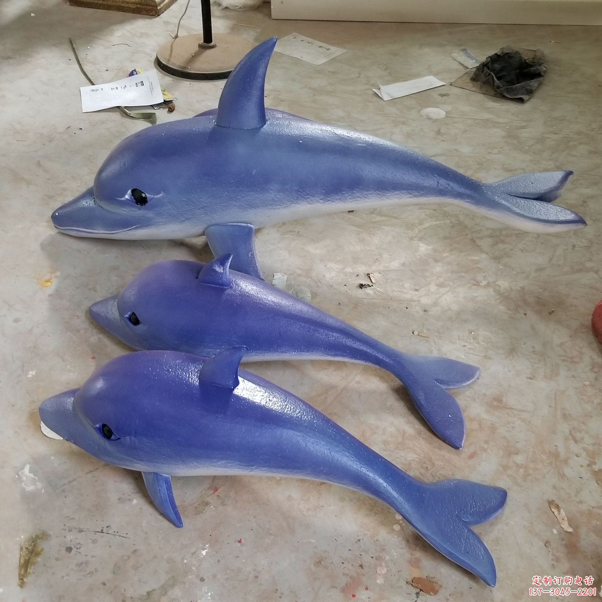 玻璃钢海豚雕塑