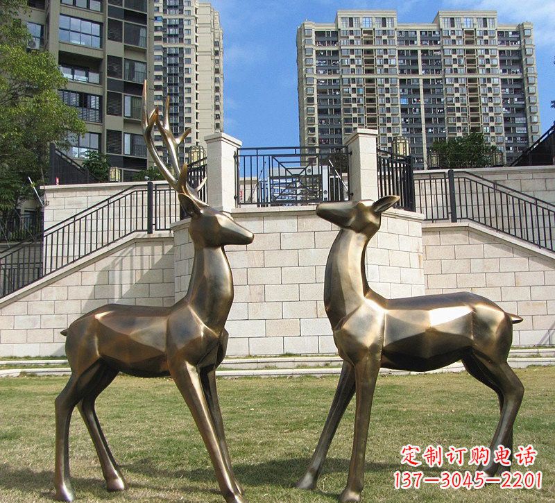 玻璃钢几何鹿
