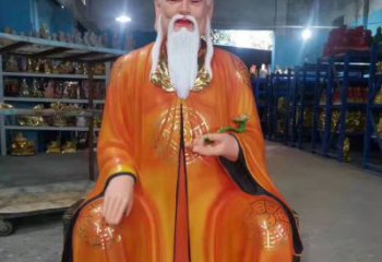 玻璃钢彩绘佛像钟雕塑——精美宗教艺术装饰