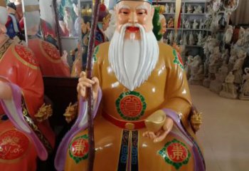 玻璃钢彩绘土地公神像精美的艺术品