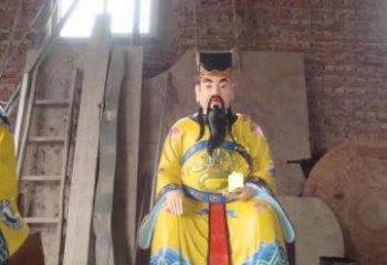 玻璃钢彩绘文财神寺庙神像雕塑