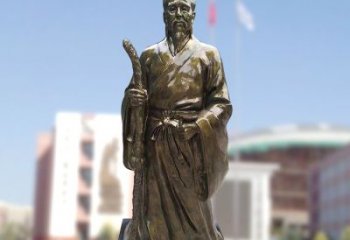 玻璃钢仿铜扁鹊雕塑