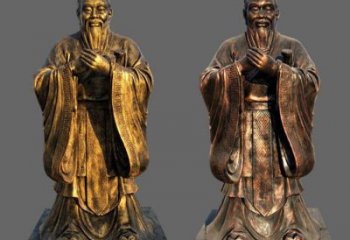 玻璃钢仿铜孔子雕塑——校园名人的荣耀