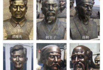 玻璃钢仿铜名人胸像雕塑——校园名人雕塑