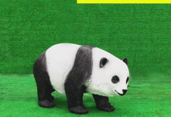 仿真熊猫雕塑精美细腻的公园摆件