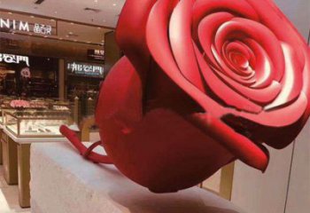 玻璃钢玫瑰花雕塑