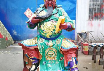 关圣雕塑玻璃钢彩绘之美