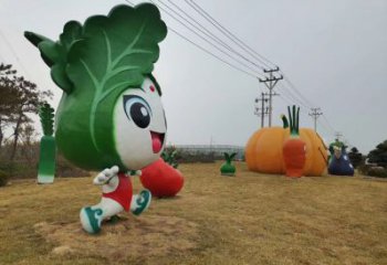 玻璃钢白菜雕塑精美的艺术品