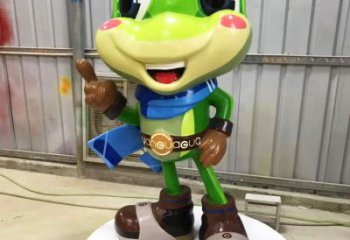 玻璃钢青蛙雕塑——为商场儿童游乐场增添点缀