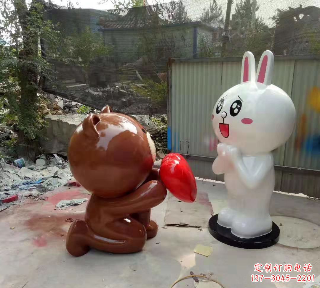 玻璃钢卡通熊猫雕塑公园卡通动物雕塑