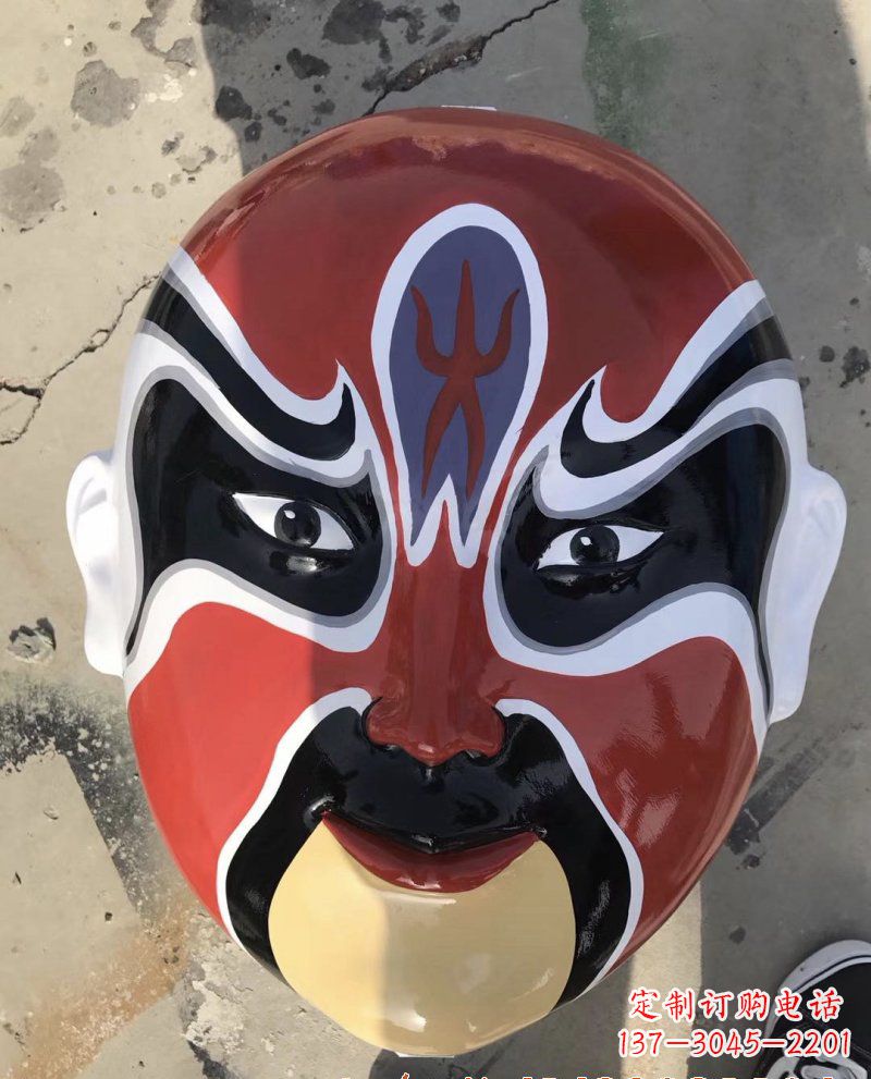 玻璃钢脸谱雕塑