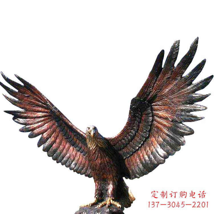 玻璃钢老鹰仿铜雕塑