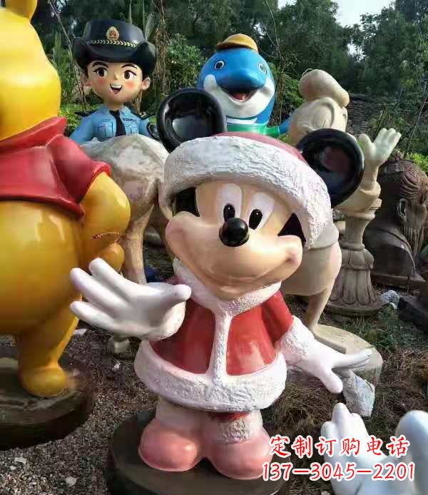 玻璃钢米老鼠和唐老鸭卡通动物雕塑