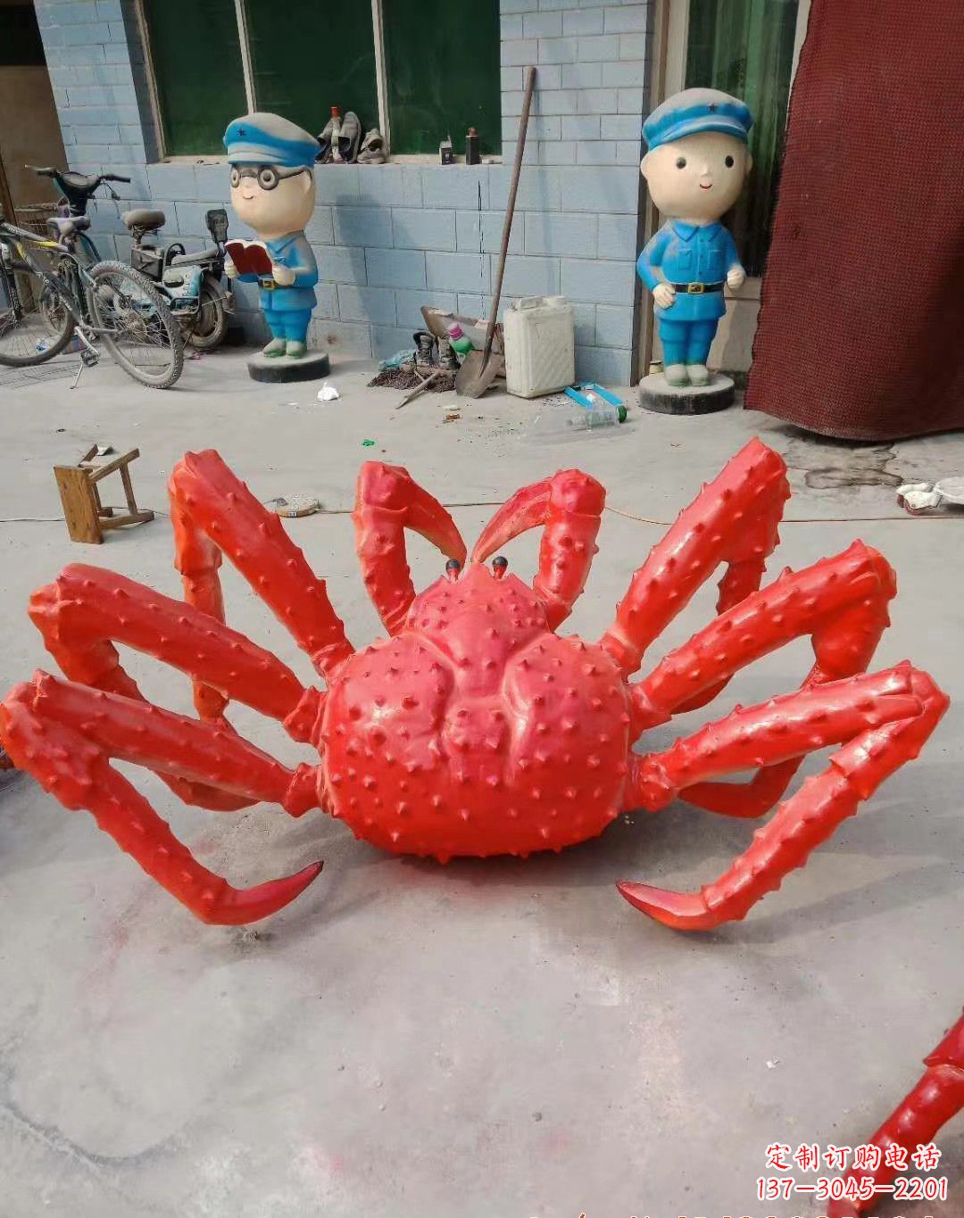 玻璃钢螃蟹雕塑