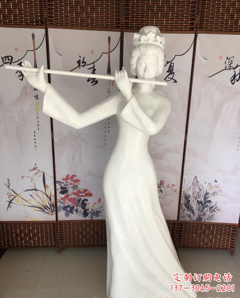 玻璃钢喷漆音乐人物雕塑