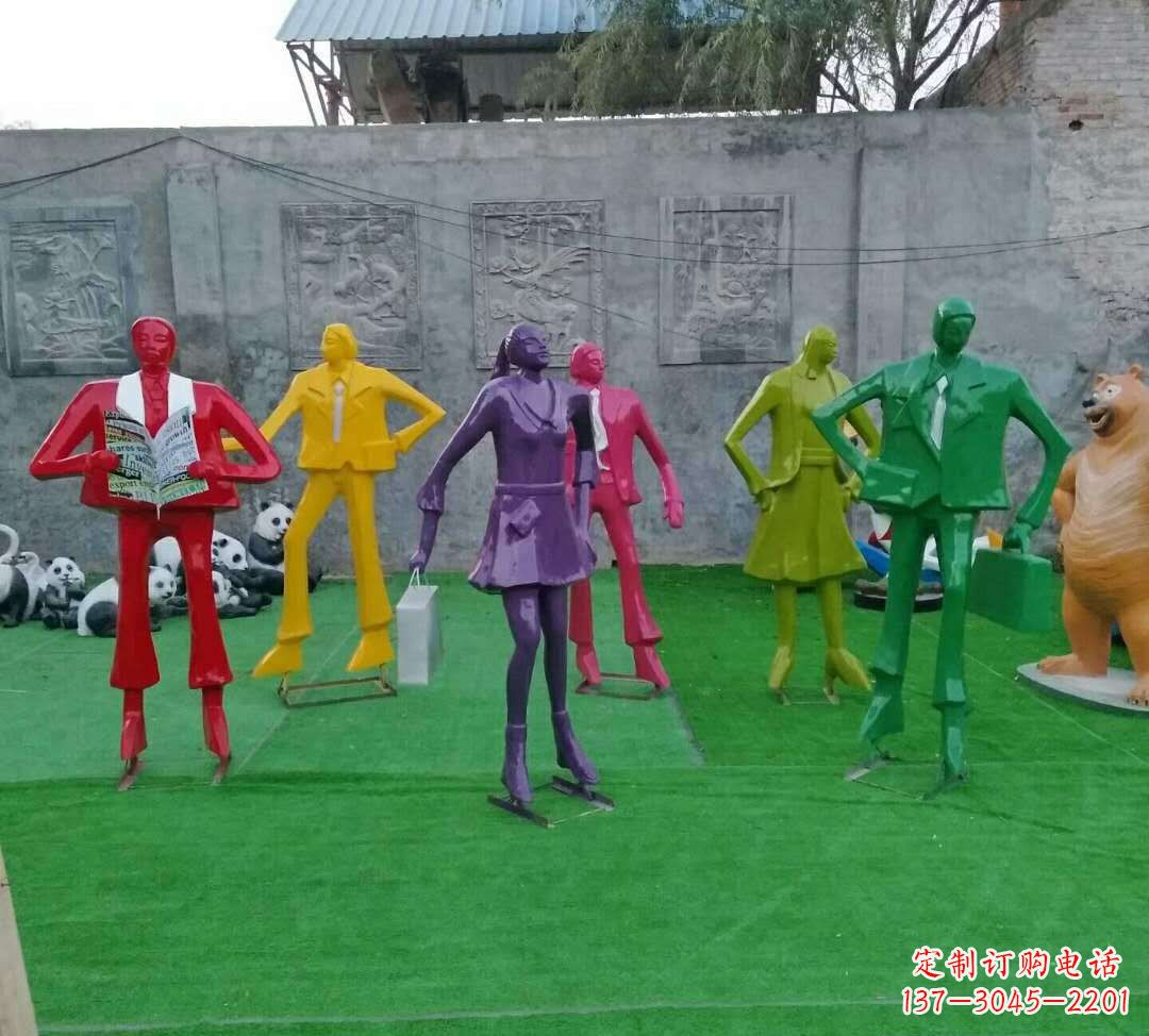 玻璃钢时尚购物人物雕塑