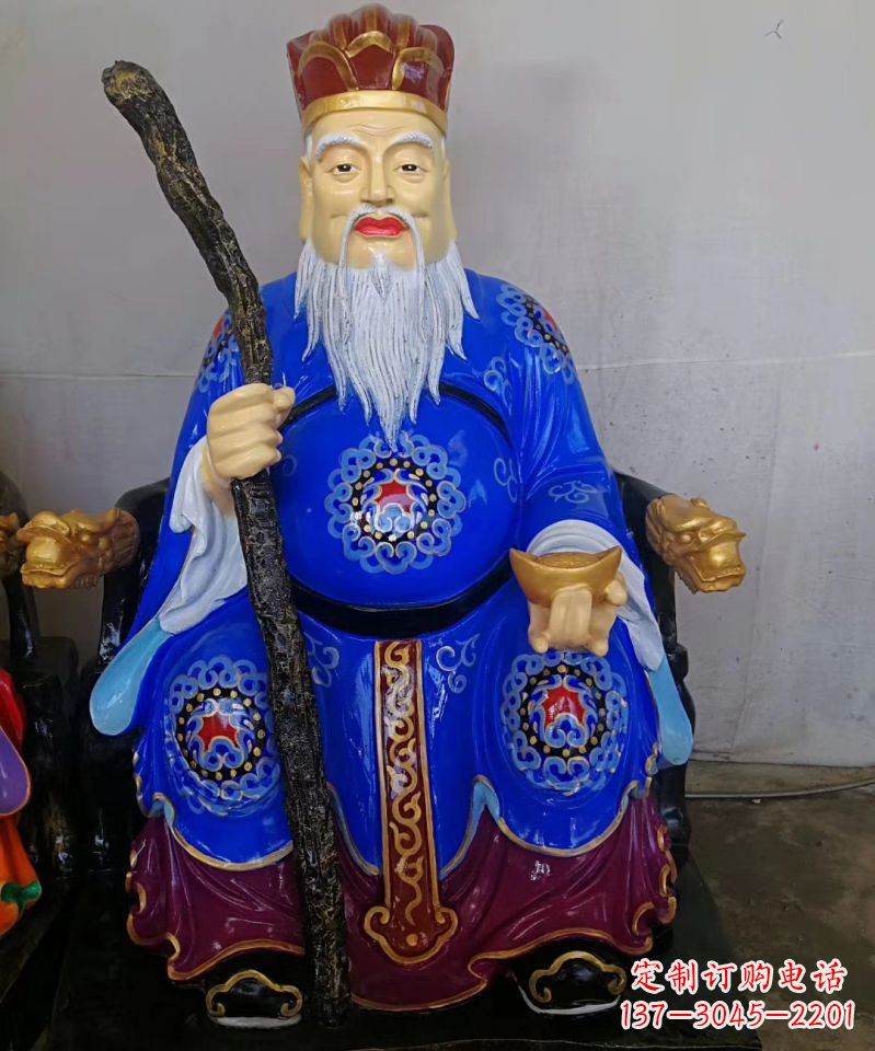 玻璃钢土地公土地婆神像