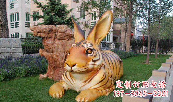 玻璃钢兔子雕塑 (2)