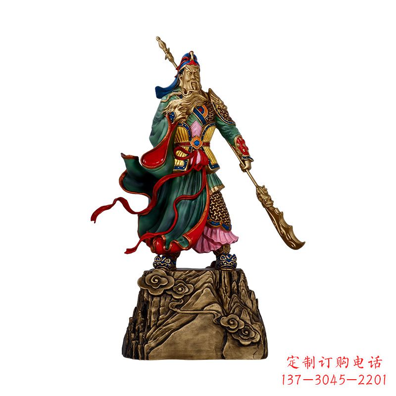 玻璃钢武财神关羽雕塑
