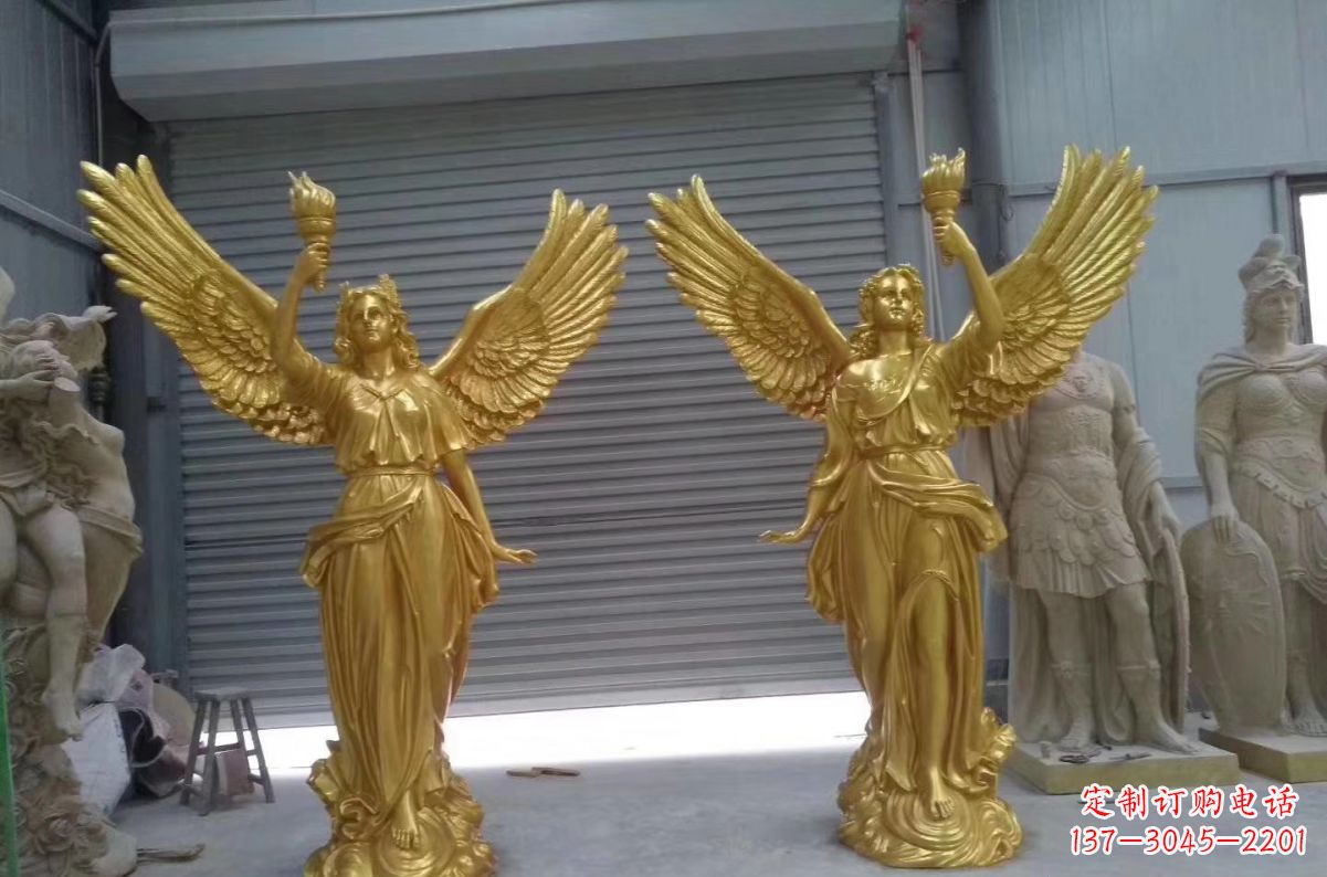 玻璃钢西方天使 广场西方人物雕塑