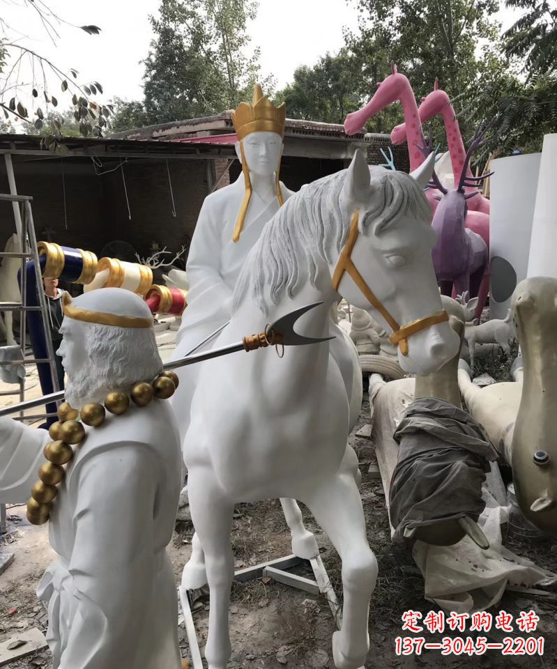 玻璃钢西游记师徒取经雕塑公园景观雕塑