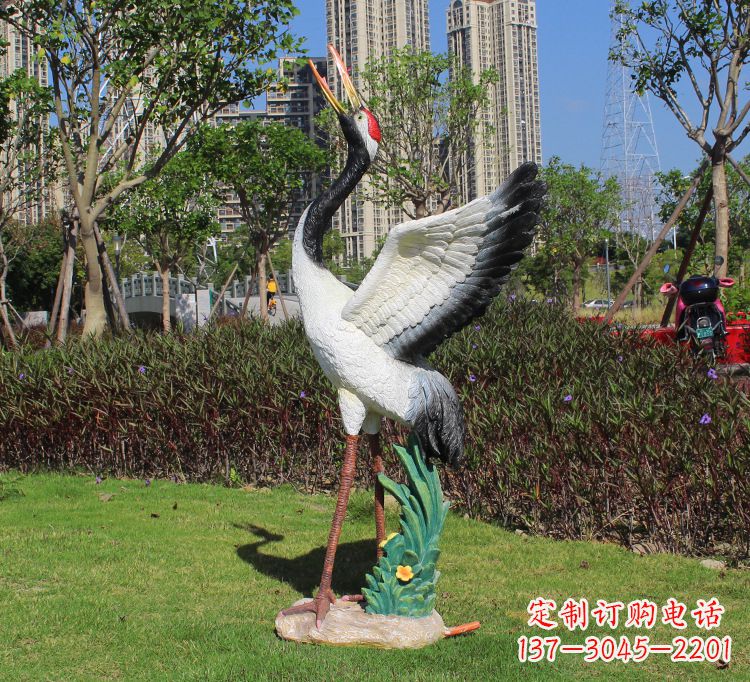玻璃钢仙鹤雕塑