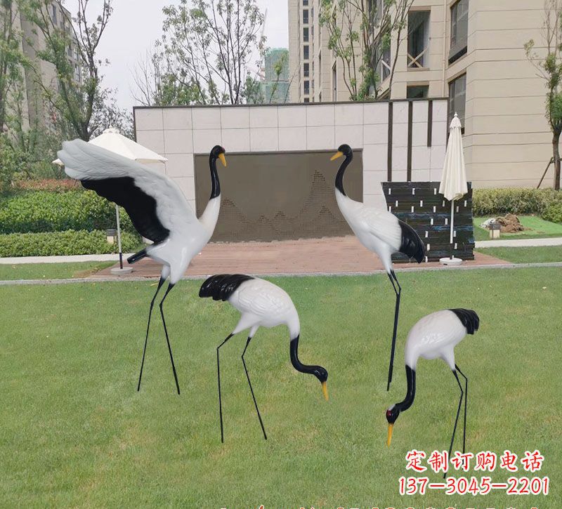 玻璃钢仙鹤雕塑 (2)