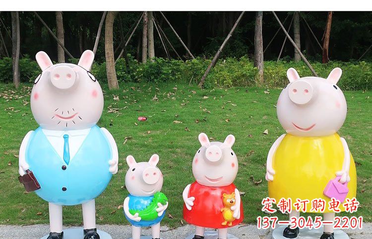 玻璃钢小猪佩奇雕塑