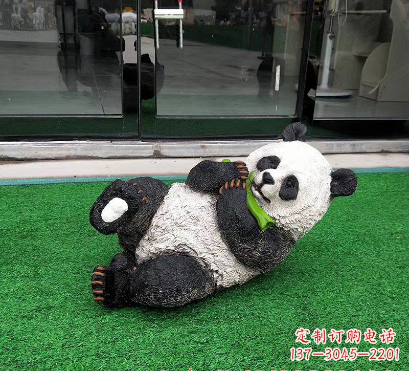 玻璃钢熊猫动物雕塑222