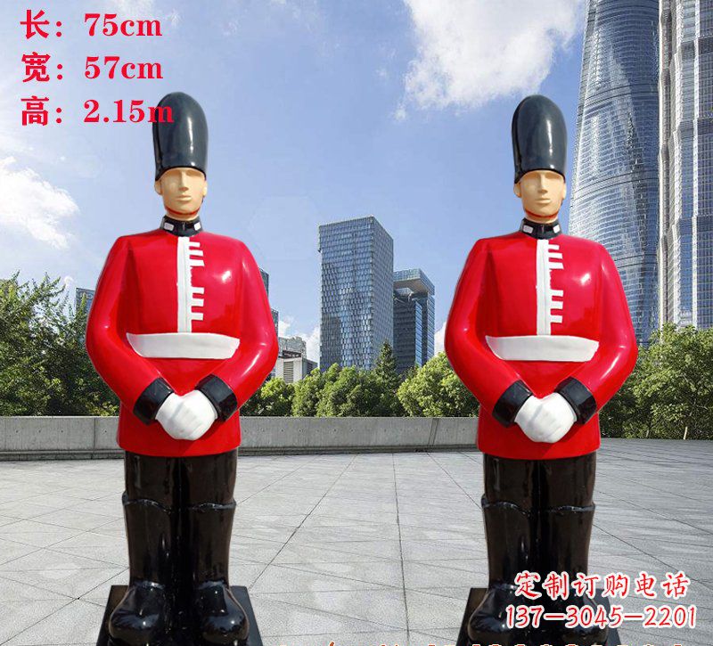 玻璃钢迎宾人物雕塑