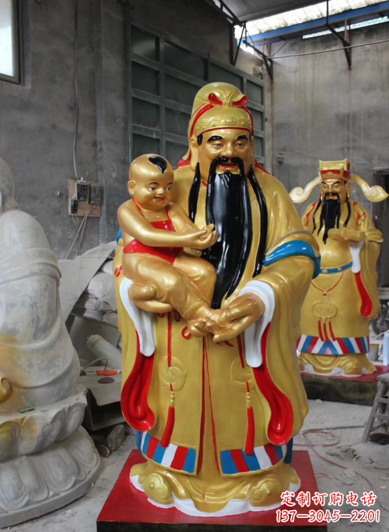 福禄寿神像雕塑给予宗教庙宇灵性的祝福 福禄寿神像雕塑给予宗教庙宇灵性的祝福