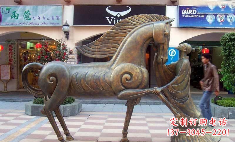 伯乐雕塑 - 伯乐/千里马/铜雕