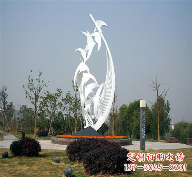 不锈钢爱心大雁雕塑 不锈钢爱心大雁雕塑