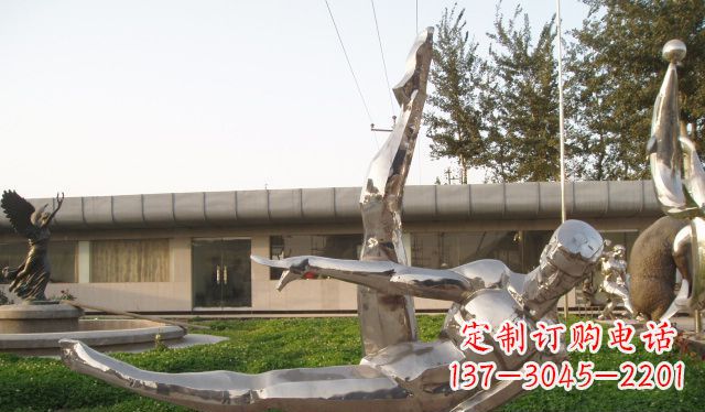 鞍马雕塑 - 不锈钢/鞍马/运动/人物