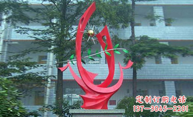 不锈钢百年纪念广场雕塑