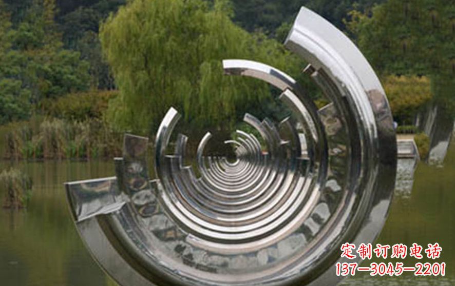 不锈钢半圆字母景观雕塑——美化环境的艺术 不锈钢半圆字母景观雕塑——美化环境的艺术