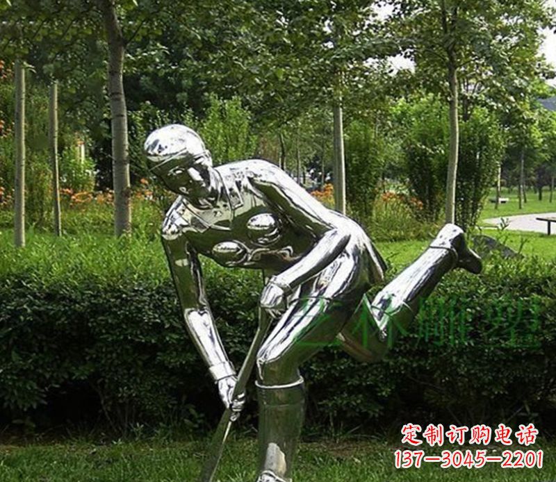 保龄球雕塑一种具有艺术性的体育活动
