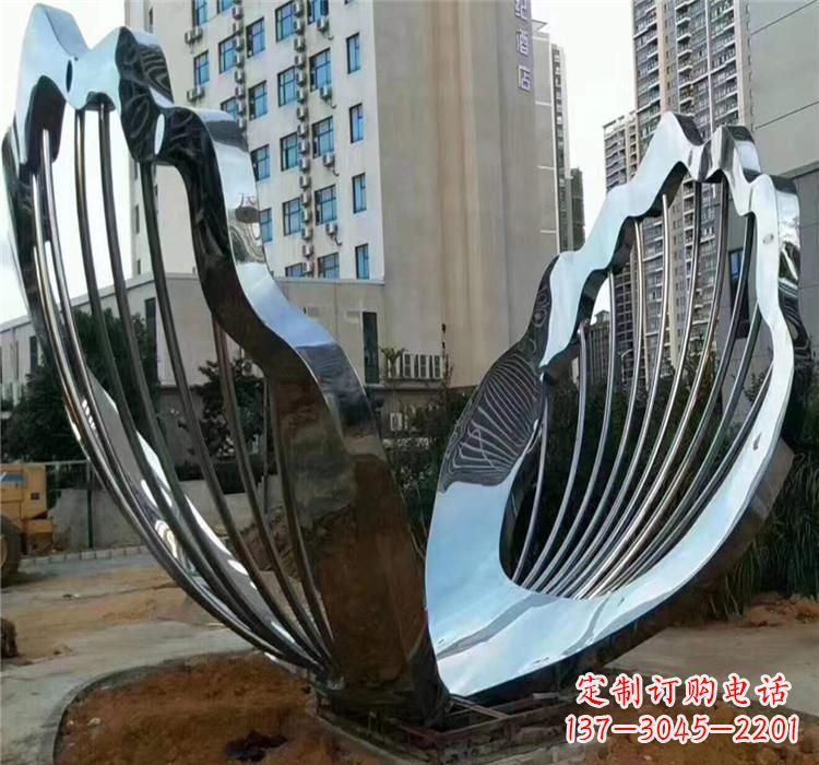 不锈钢贝壳景观雕塑