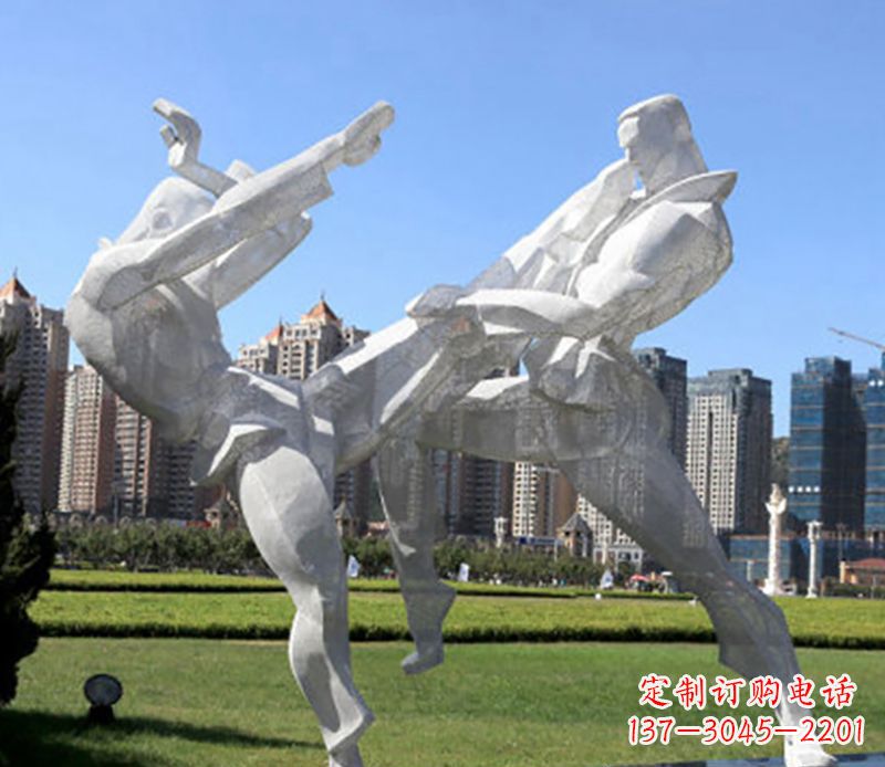 不锈钢比武运动人物雕塑