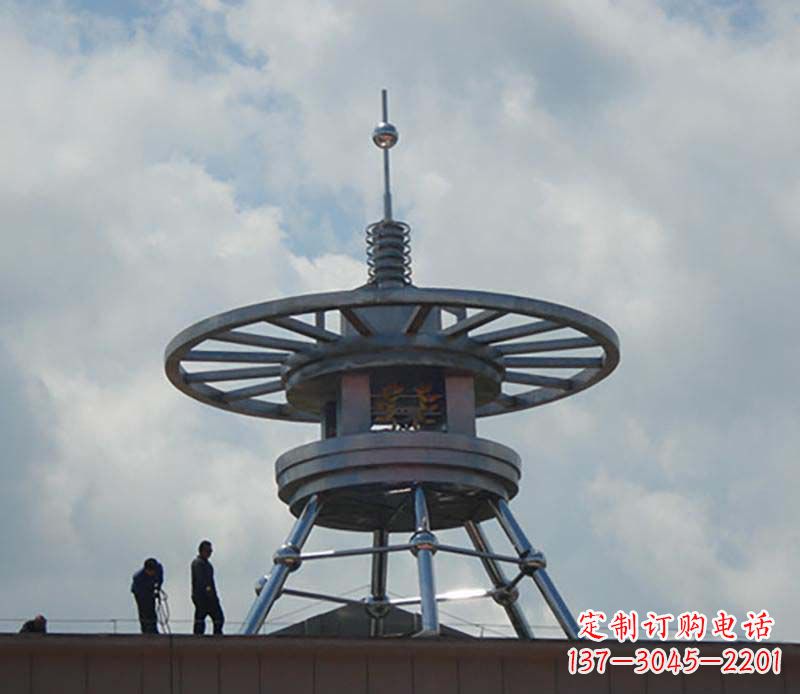 不锈钢避雷针造型景观雕塑